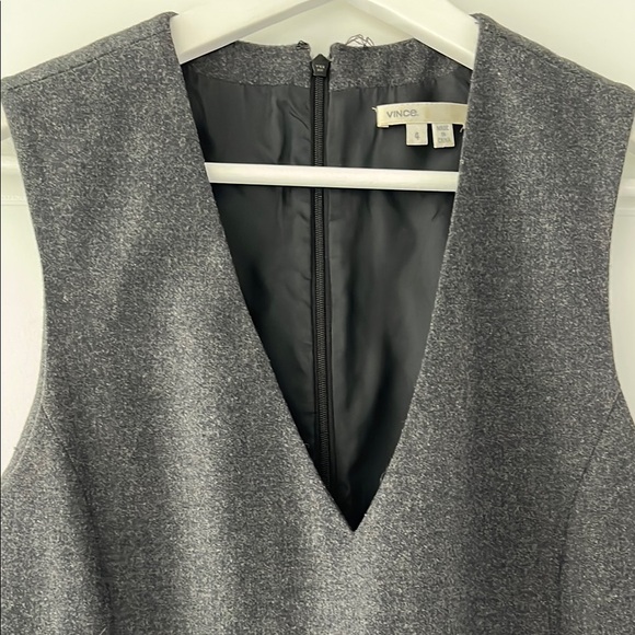 Vince Grey Sleeveless Wool Dress - Picture 4 of 6